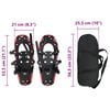 vidaXL 3 in 1 Snowshoes Red and Black 21 inches Aluminum and HDPE