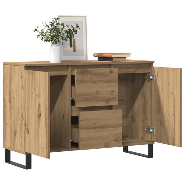 vidaXL Sideboard Artisan Oak 101.5x35x70 cm Engineered Wood