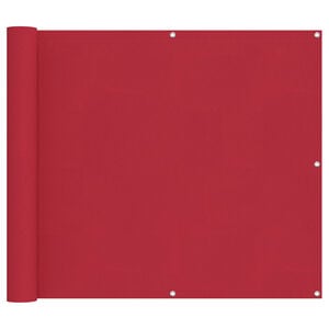 vidaXL Balcony Screen 100 x 600 cm Oxford Fabric Rectangular Red