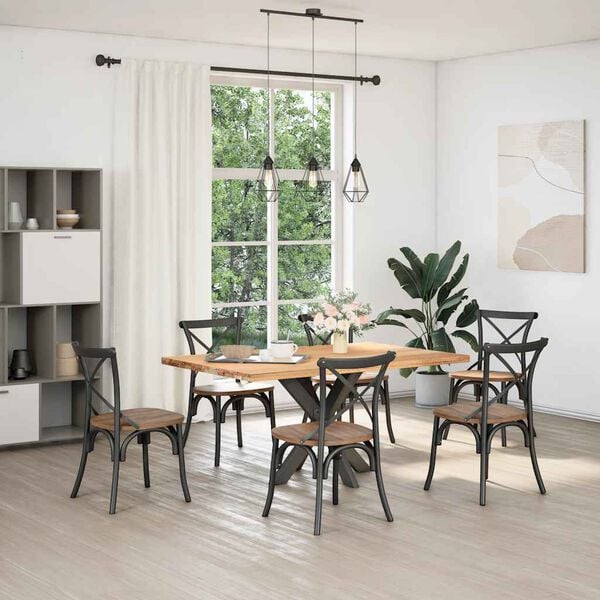 vidaXL Dining Table Leg Spider Shape Anthracite 85x85x(72-73) cm Steel