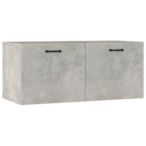 vidaXL Wall Cabinet Concrete Grey 80x36.5x35 cm Engineered Wood