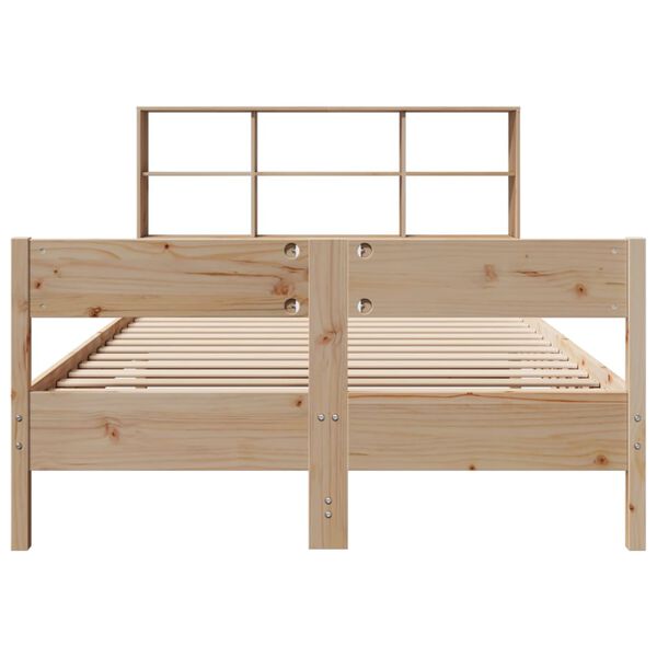 vidaXL Bookcase Bed without Mattress 120x200cm Solid Wood Pine