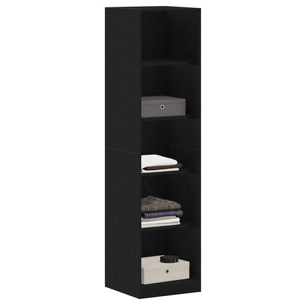 vidaXL Wardrobe Black oak 50 x 50 x 200 cm Engineered wood