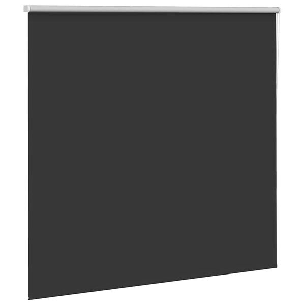 vidaXL Roller Blind Blackout Black 155x175 cm Fabric Width 151.6 cm Polyester