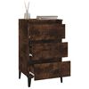 vidaXL Bedside Cabinet Smoked Oak 40x35x70 cm Engineered Wood