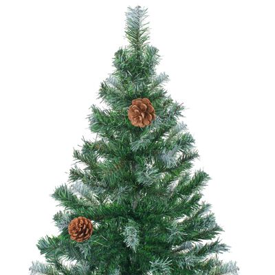 vidaXL Artificial Pre-lit Christmas Tree with Pinecones 180 cm