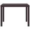 vidaXL Garden Dining Table Brown 100 x 100 x 73 cm Poly Rattan