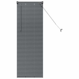 vidaXL Window Blind with Curtains Manual Dark grey Aluminium