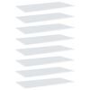 vidaXL Bookshelf Boards 8 pcs High Gloss White 80x30x1.5 cm Engineered Wood