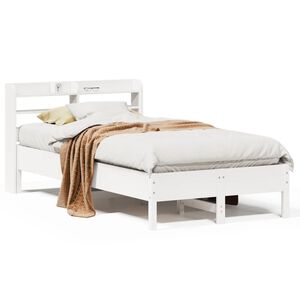 vidaXL Bed Frame without Mattress White 100x200 cm Solid Wood Pine