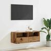 vidaXL TV Wall Cabinet Old Wood 80 x 30 x 30 cm Engineered Wood