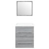 vidaXL Sink Cabinet with Built-in Basin Grey Sonoma Engineered Wood