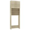 vidaXL Washing Machine Cabinet Sonoma Oak 64x25.5x190 cm Engineered Wood