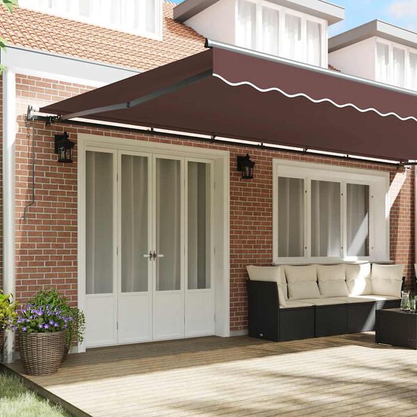 vidaXL Automatic Retractable Awning Brown 600x300 cm