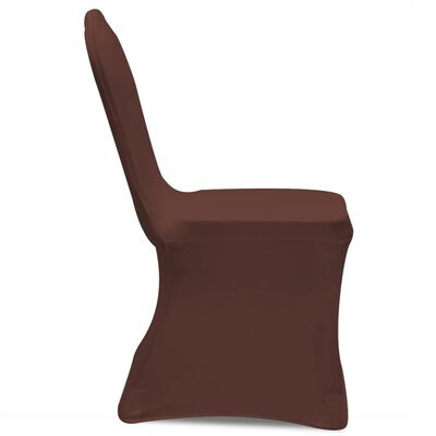 vidaXL Stretch Chair Cover 4 pcs Brown