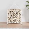 vidaXL Firewood Rack White 60x25x90 cm Cold-rolled steel