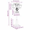 vidaXL Chirstmas Street Lamp with 2 Lanterns Red 40.5 x 80 x 188 cm