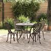 vidaXL Garden Dining Set 5 pcs Bronze Aluminium