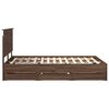 vidaXL Bed Frame with Drawer Brown Oak 135 x 190 cm Engineer Wood