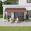 vidaXL Automatic Retractable Awning with LED Brown 500x350 cm
