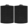 vidaXL Wall-mounted Stereo Speakers 2 pcs Black Indoor Outdoor 120 W