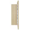vidaXL LED Bathroom Mirror Cabinet Sonoma Oak 90x12x45 cm Acrylic