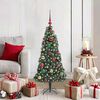vidaXL Artificial Pre-lit Christmas Tree with Ball Set Green 120 cm