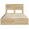 vidaXL Storage Bed with Drawer Sonoma Oak 120 x 200 cm Engineered Wood
