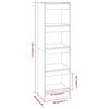 vidaXL Book Cabinet/Room Divider High Gloss White 40x30x135 cm