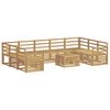 vidaXL Outdoor Sofa Set 10 pcs White 59 x 59 x 37 cm Solid Acacia Wood