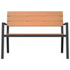 vidaXL Garden Bench Brown 118 x 54 x 77cm Steel