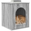vidaXL Cat House Grey Sonoma 53 x 52 x 62 cm Engineered Wood