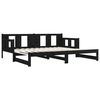 vidaXL Pull-out Day Bed without Mattress Black 2x(80x200) cm