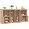 vidaXL Sideboard with LED Lights Sonoma Oak 202x37x100 cm
