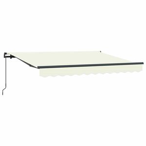vidaXL Retractable Awning Cream 250 x 200 cm Polyester and Aluminium