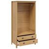 vidaXL Wardrobe Honey Brown 84 x 50 x 170 cm Solid Pine Wood