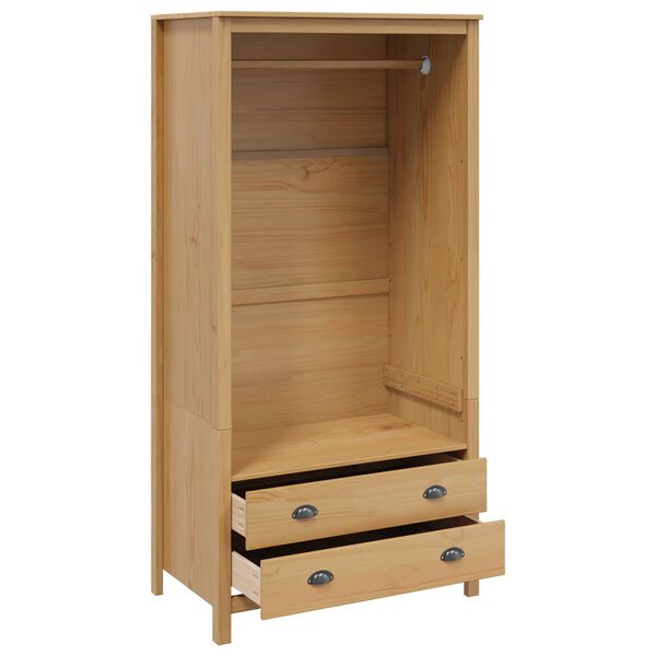 vidaXL Wardrobe Honey Brown 84 x 50 x 170 cm Solid Pine Wood