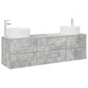 vidaXL Bathroom Furniture Set 3 pcs Concrete Grey