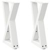vidaXL Coffee Table Legs 2 pcs White 38x(42-43.3) cm Steel