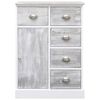 vidaXL Sideboard with 10 Drawers Grey 113x30x79 cm Wood
