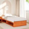 vidaXL Day Bed without Mattress Wax Brown 75x190 cm Solid Wood Pine