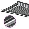 vidaXL Manual Retractable Awning with LED Anthracite&White 450x300 cm