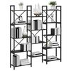 vidaXL Bookshelf Black Oak 156 x 25 x 167 cm Engineered Wood