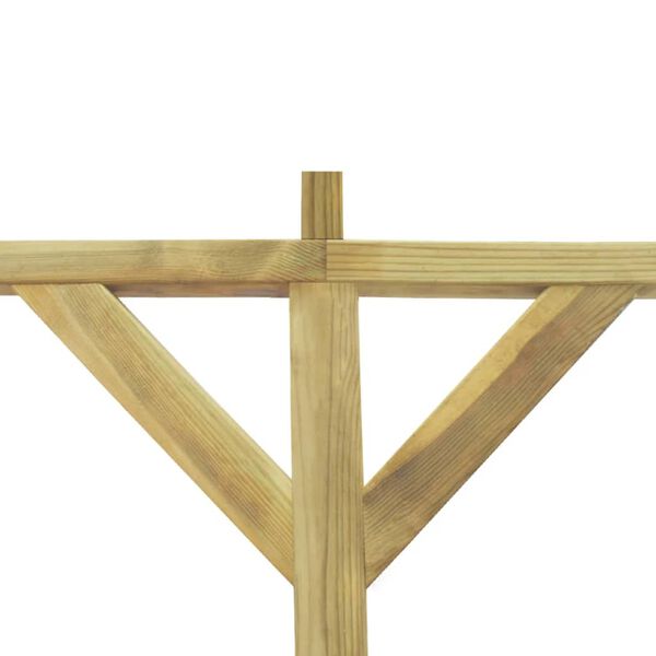 vidaXL B-Stock Lean-To Pergola 2x5x2.2 m Impregnated Solid Wood Pine