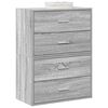vidaXL Cabinets with 2 Drawers 2 pcs Grey Sonoma 60x31x40 cm Engineered Wood