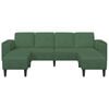 vidaXL Sofa with Cushion Dark Green 250 x 188 x 76 cm Corduroy Fabric