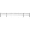 vidaXL Garden Fence with Hoop Top Steel 892.5x80 cm Black