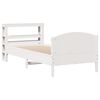 vidaXL Bed Frame without Mattress White 75x190 cm Small Single Solid Wood Pine