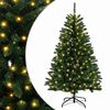 vidaXL Artificial Hinged Christmas Tree 150 cm 150 LEDs Warm White