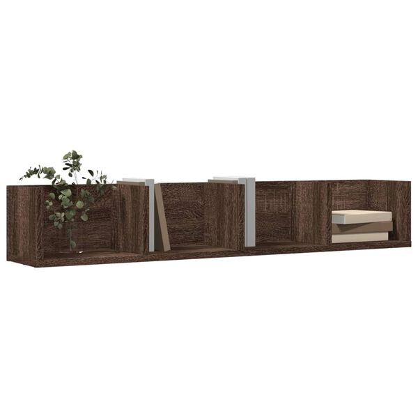 vidaXL Wall Cabinet Brown Oak 99x18x16.5 cm Engineered Wood